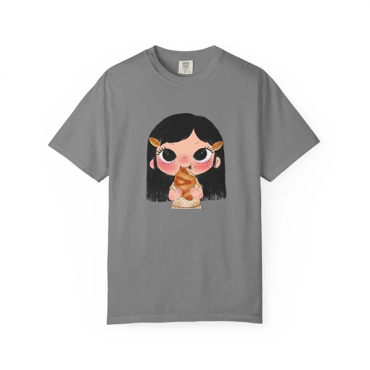 Kawaii Croissant Girl T-Shirt