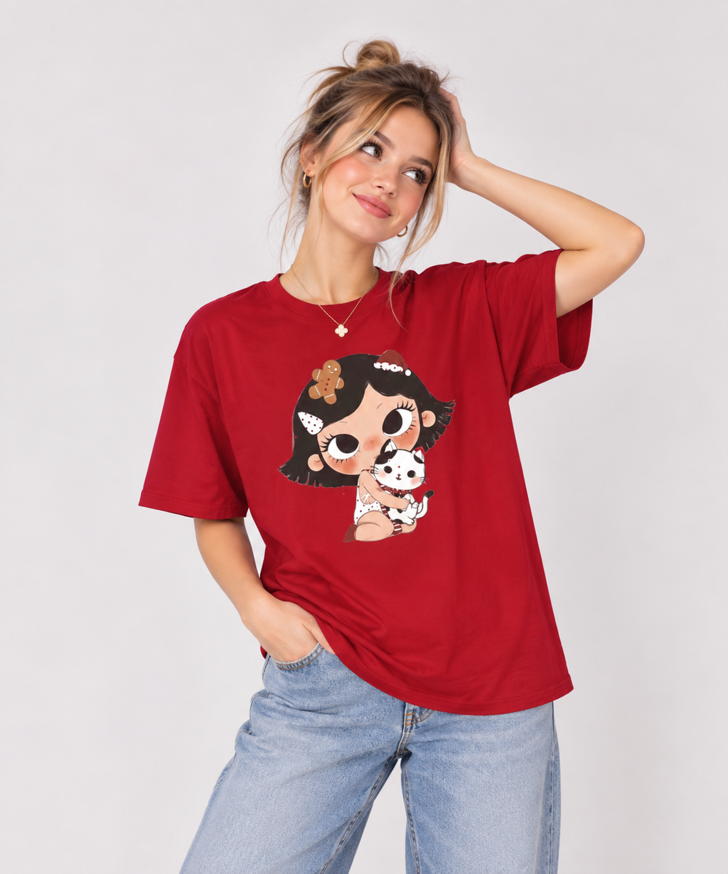 Cute Christmas Girl T-Shirt