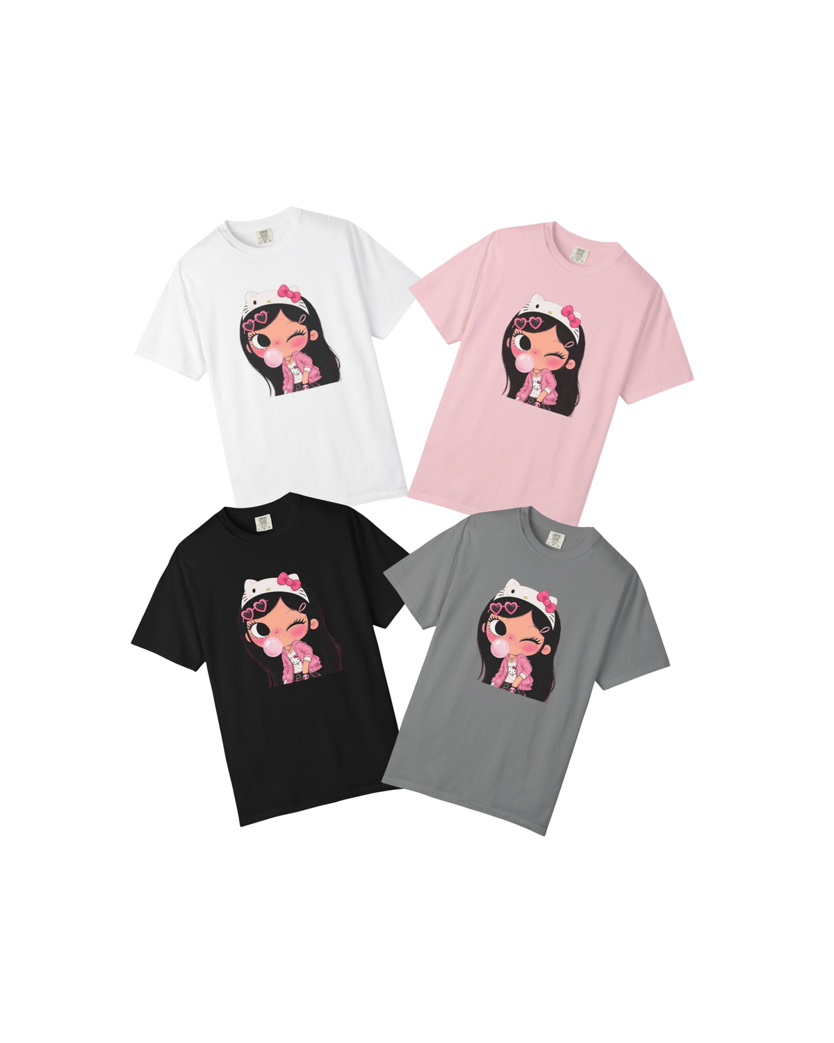 Kawaii Bubblegum Girl Graphic T-Shirt