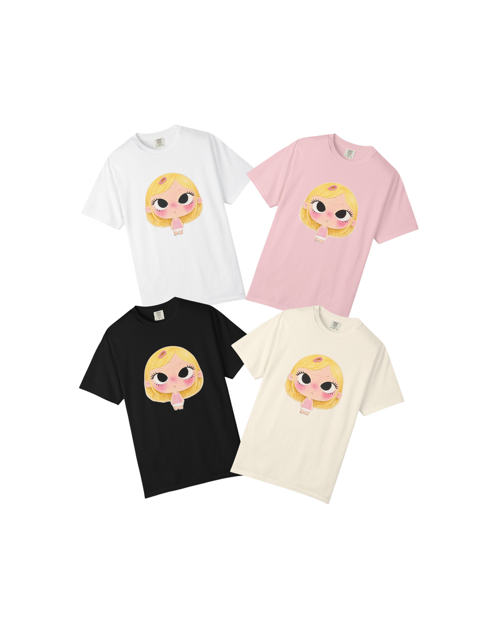 Kawaii Blonde Girl Graphic T-Shirt
